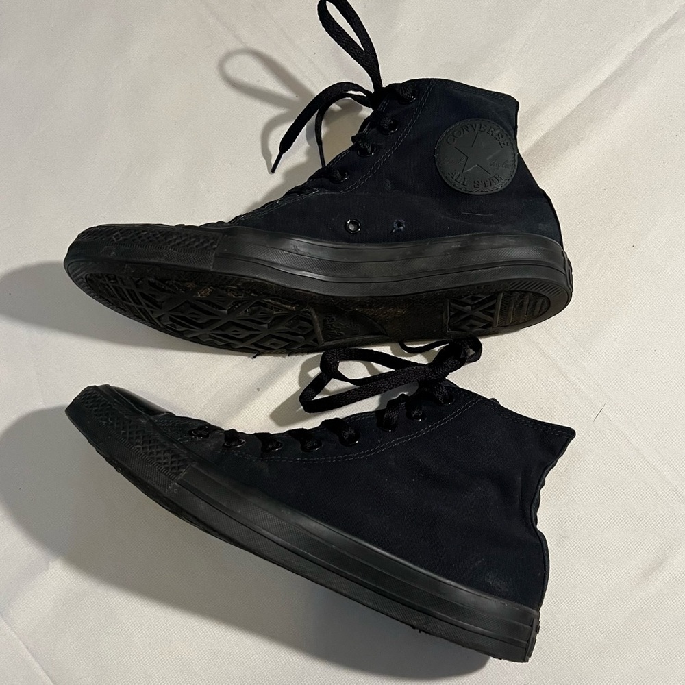 Black Converse High Top Sneakers - Picture 6 of 14